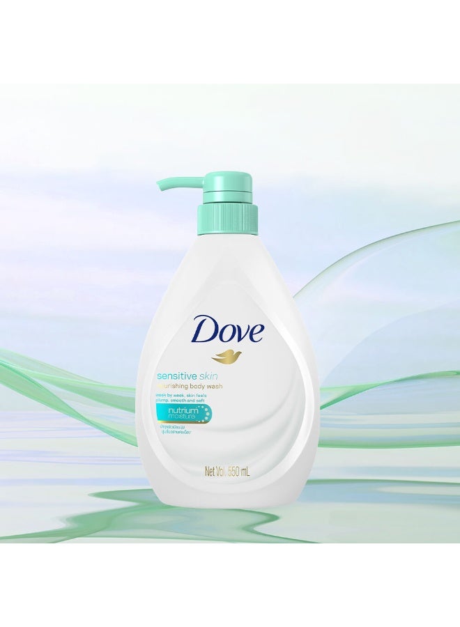 Dove Sensitive Skin Nourishing Body Wash 550 ml - Image 2